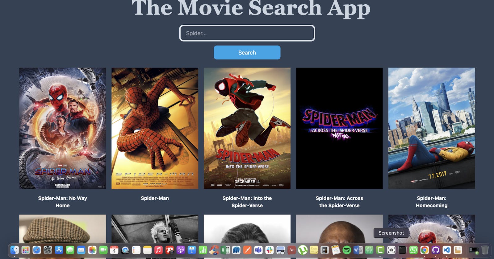 React Project: The Movie Search App