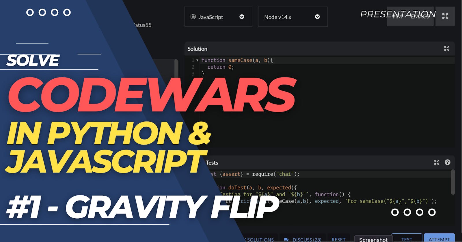 CODEWARS #1 - Gravity Flip (solved in Python & Javascript)