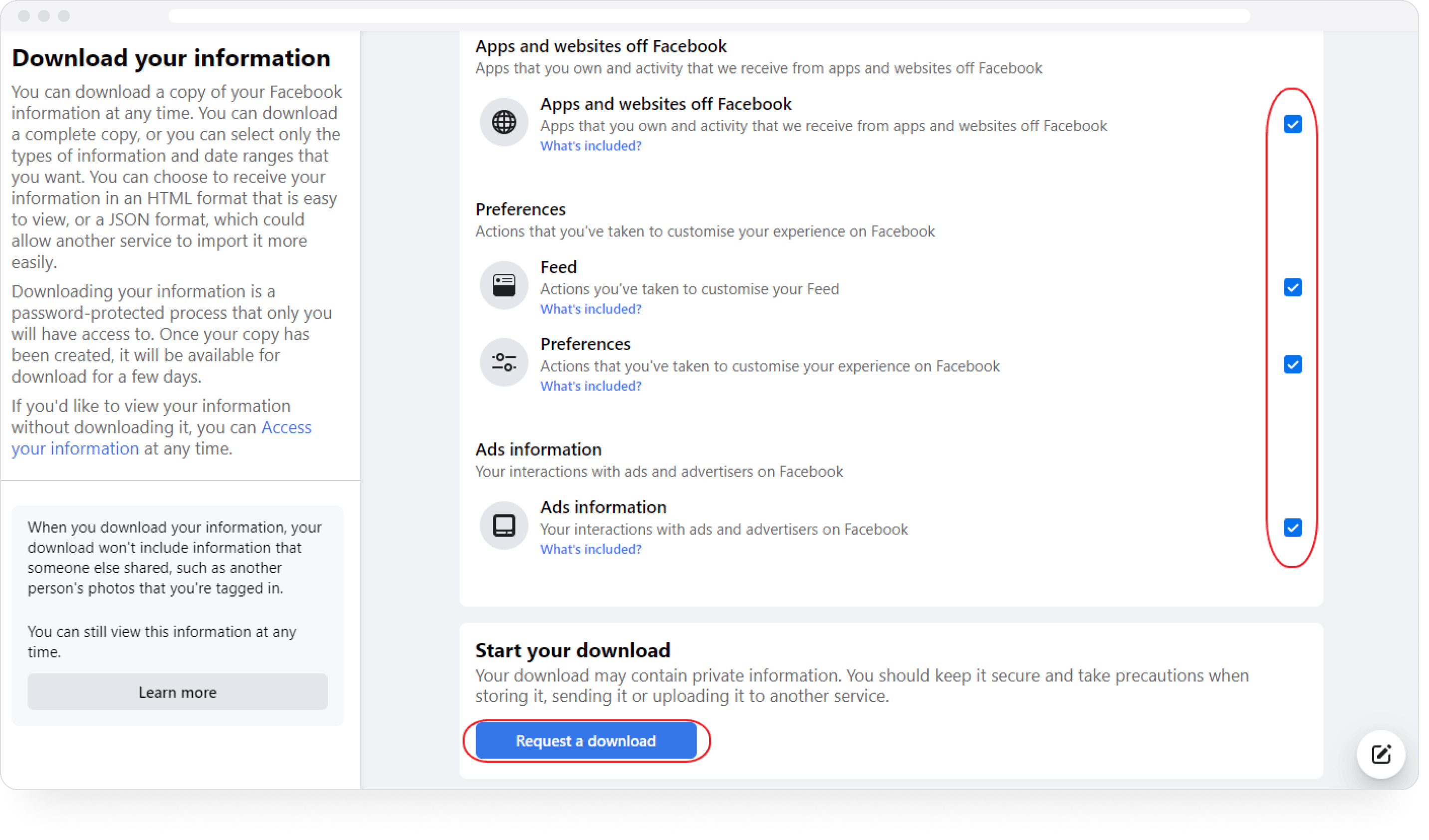 Backup Facebook — Create an auto-updating Facebook backup