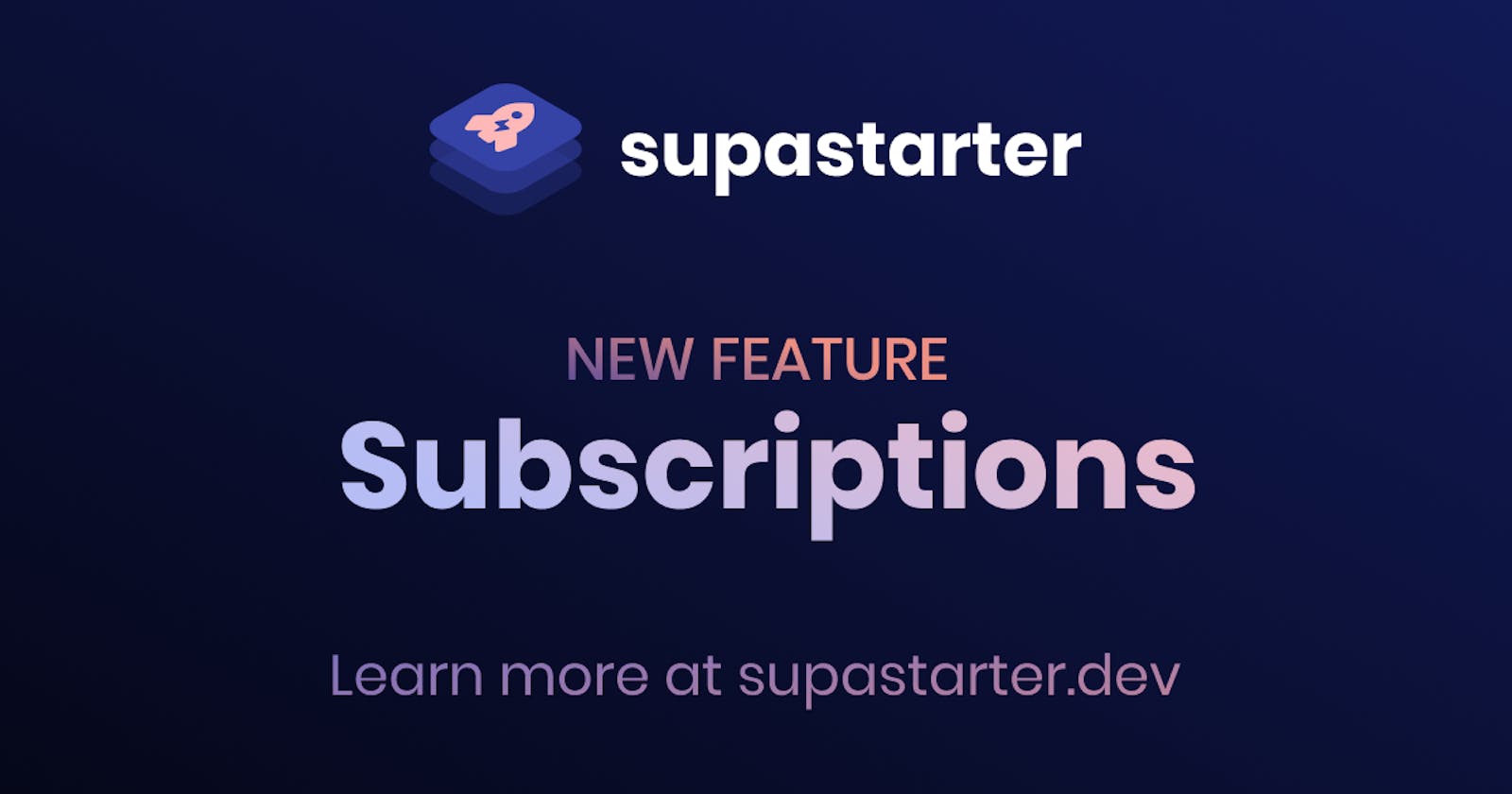 Subscriptions for your SaaS