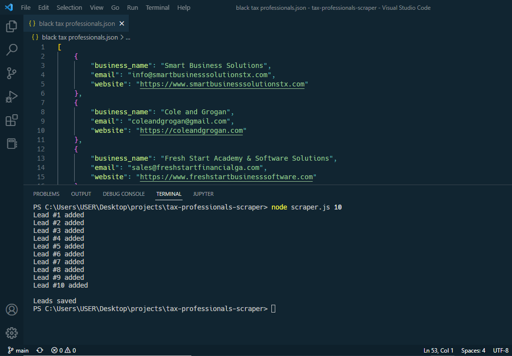 I built a web scraper to get leads off a directory, here's how I built this