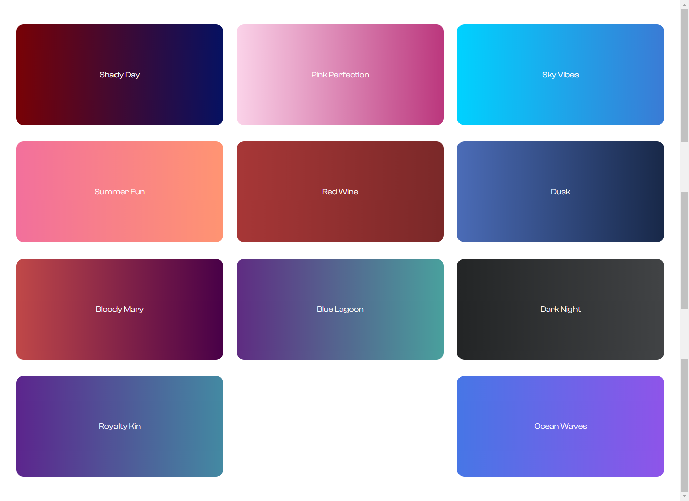 View All Gradients Overlay