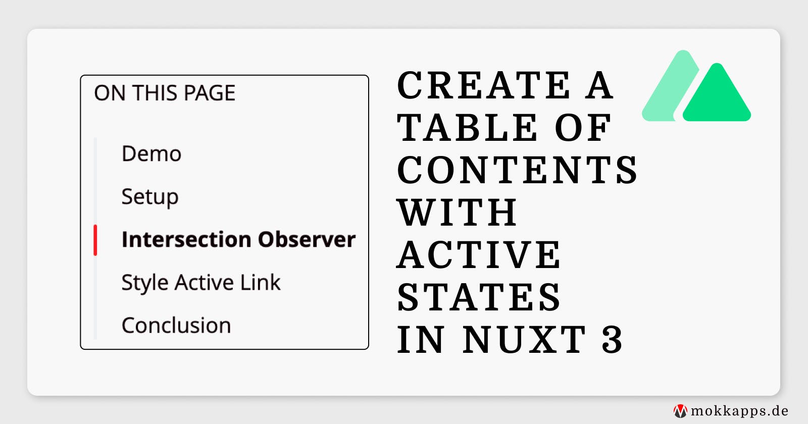 Create a Table of Contents With Active States in Nuxt 3
