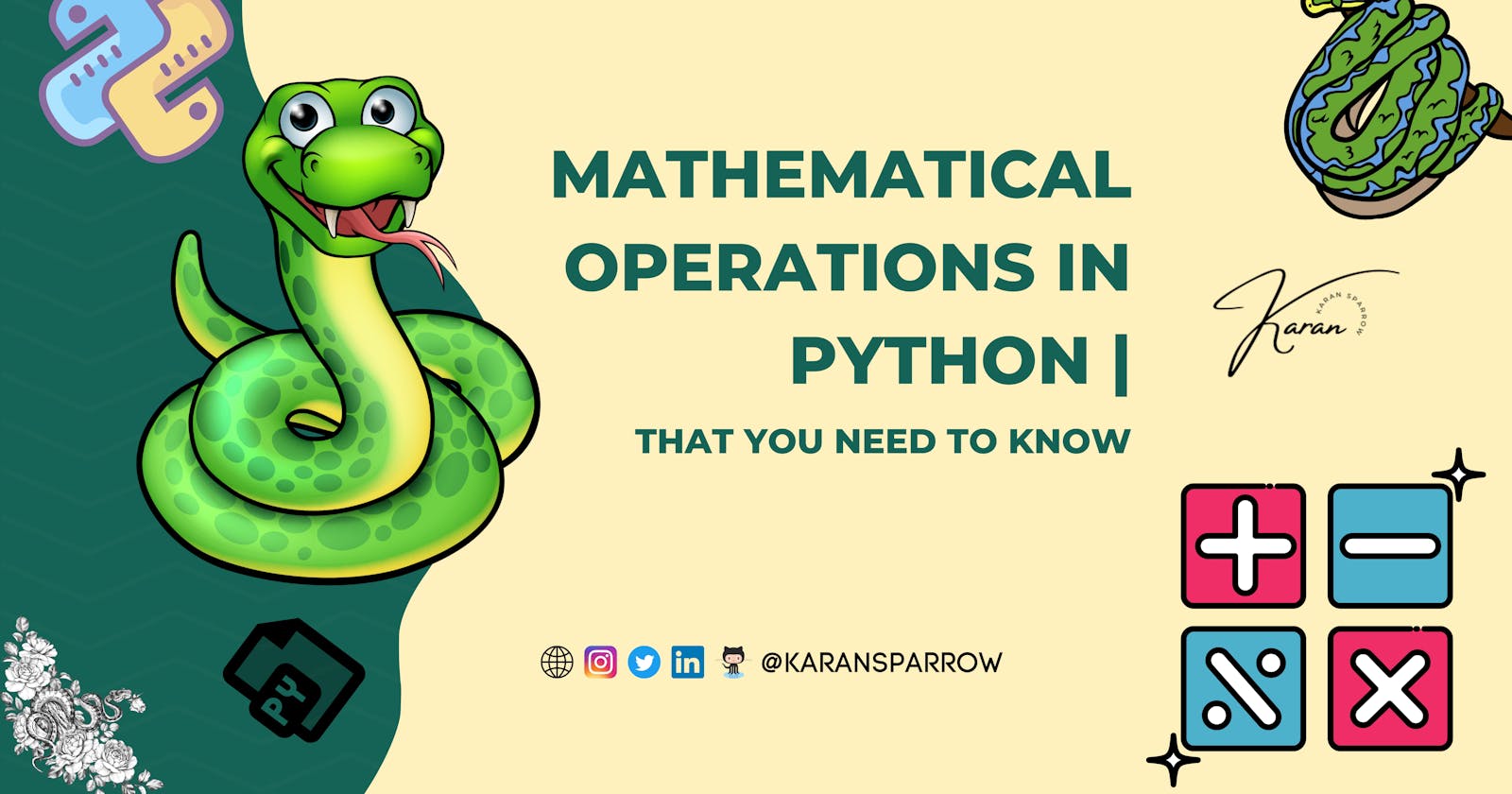 Mathematical Operations in Python | That you need to know