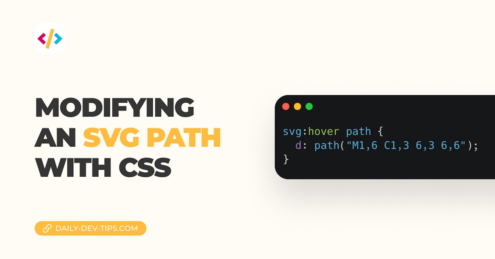 Modifying an SVG path with CSS
