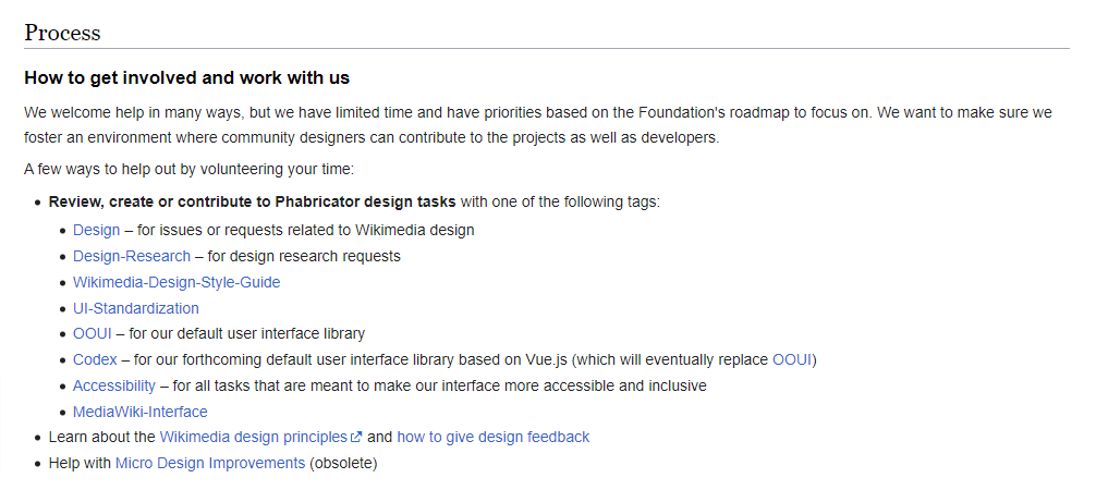 Wikimedia Design Contribution Tab