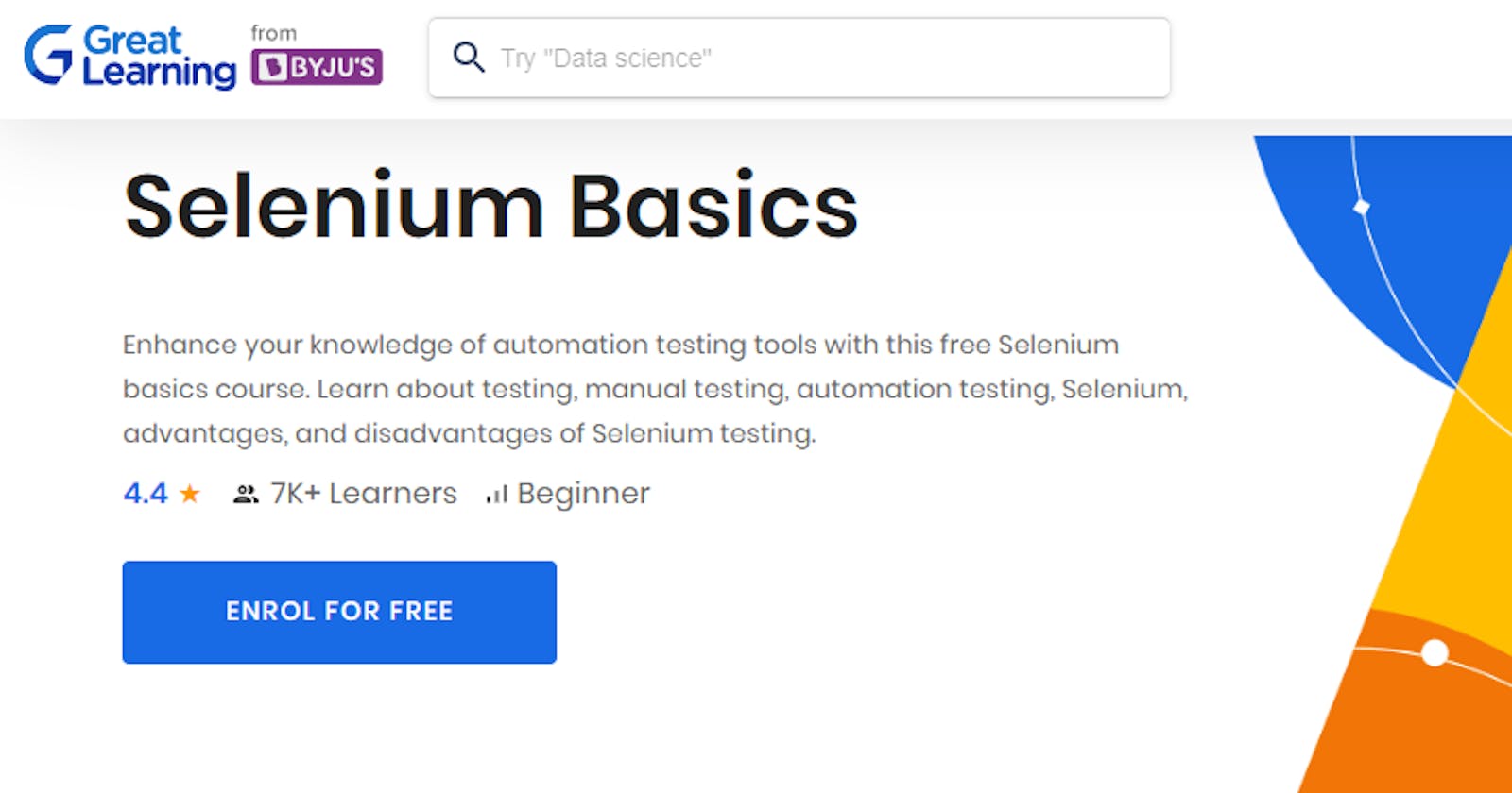 [Great Learning] Selenium Basics