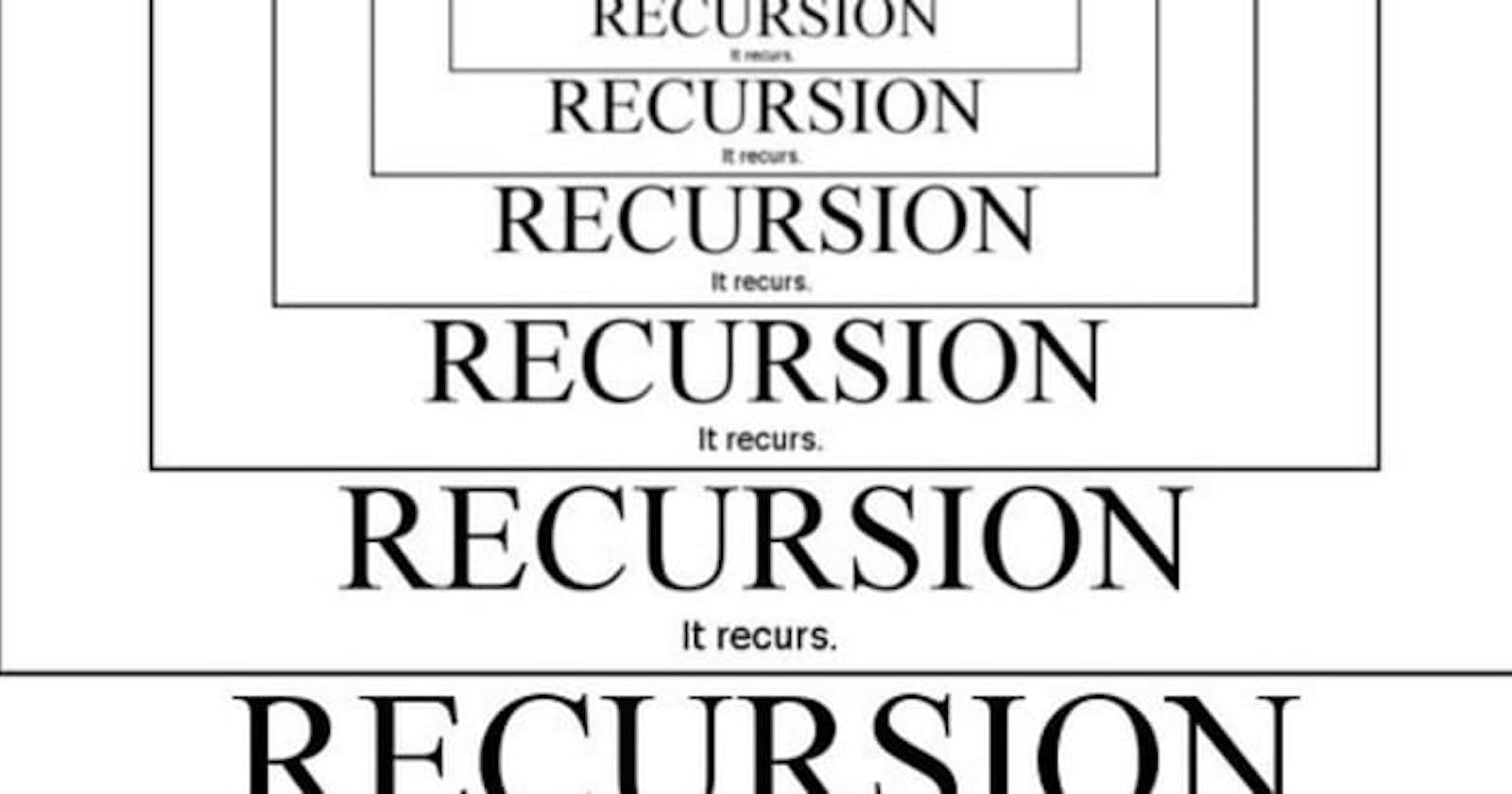 Recursion in JavaScript and React Components