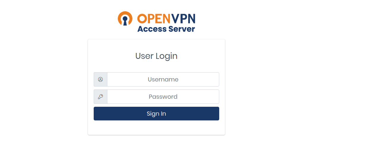 open vpn login page