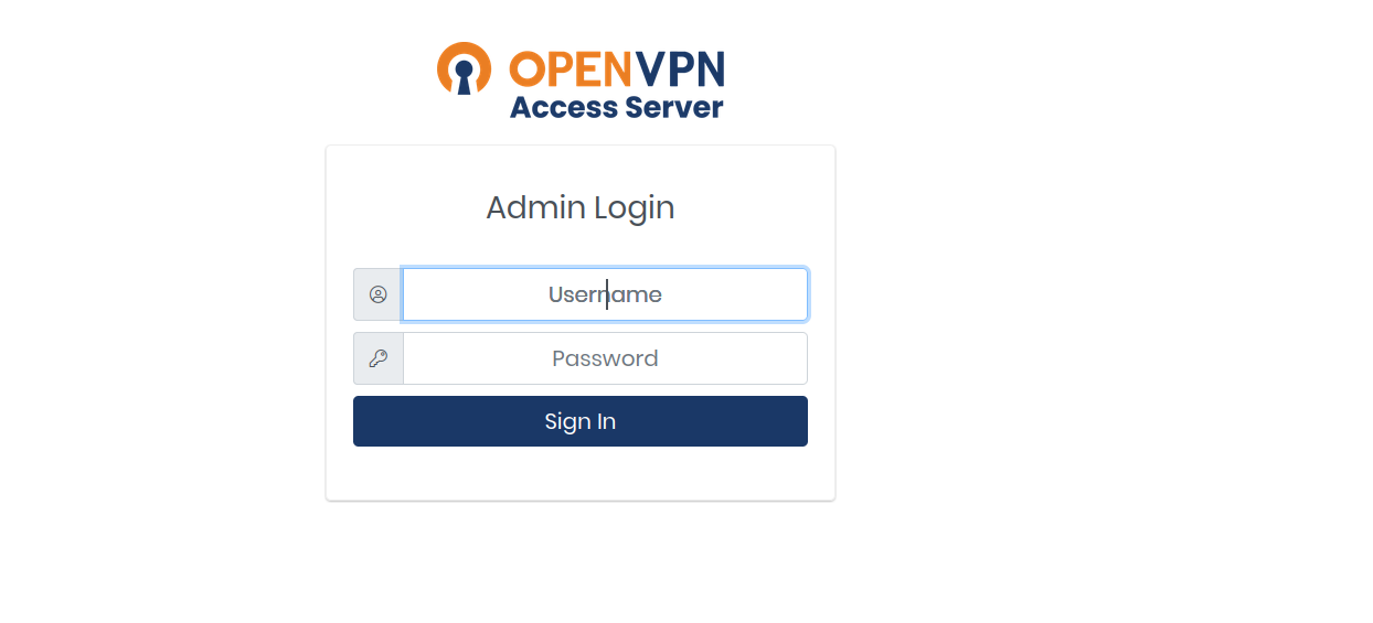 open vpn login page