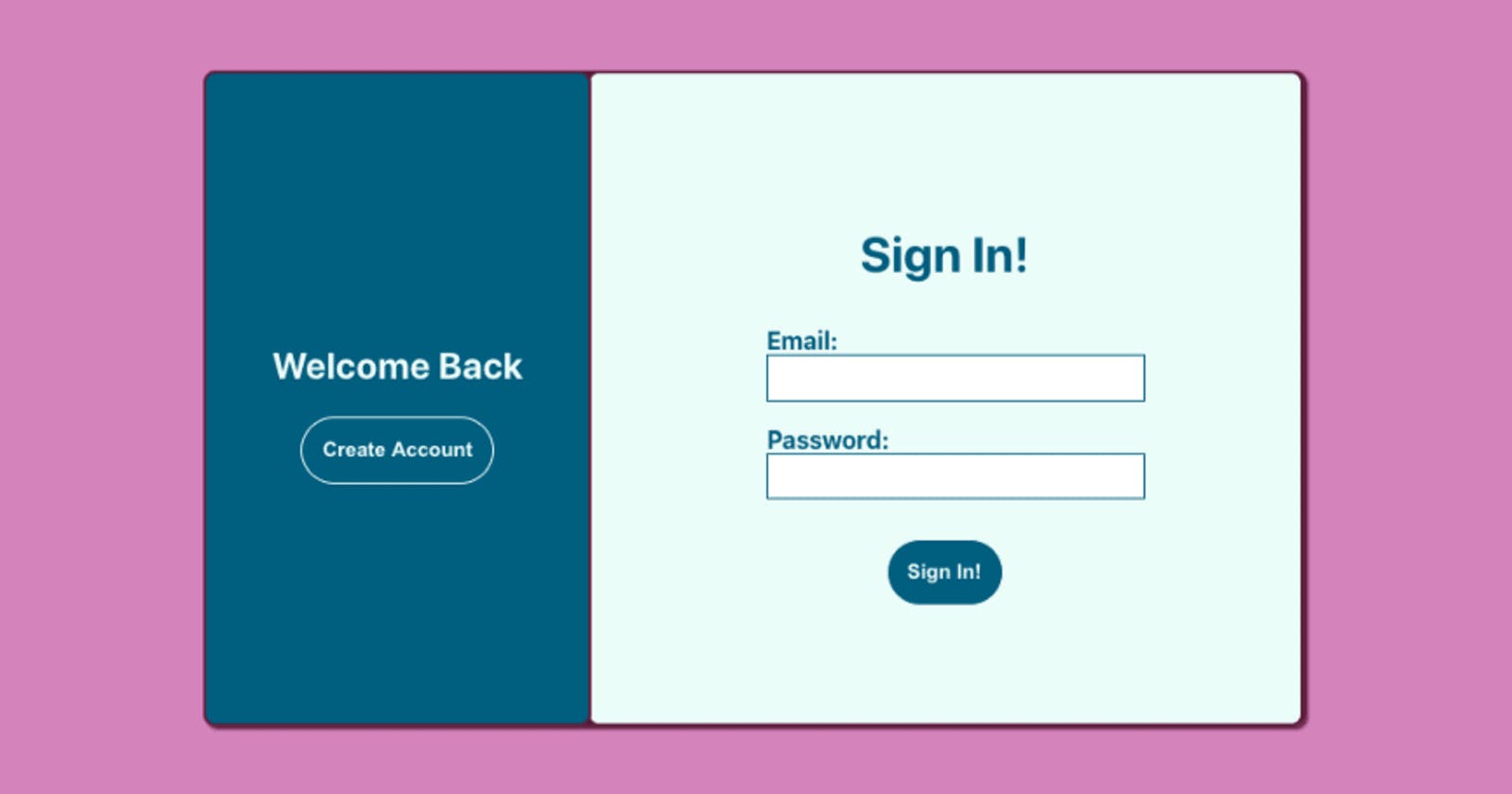 A simple form using react Js
