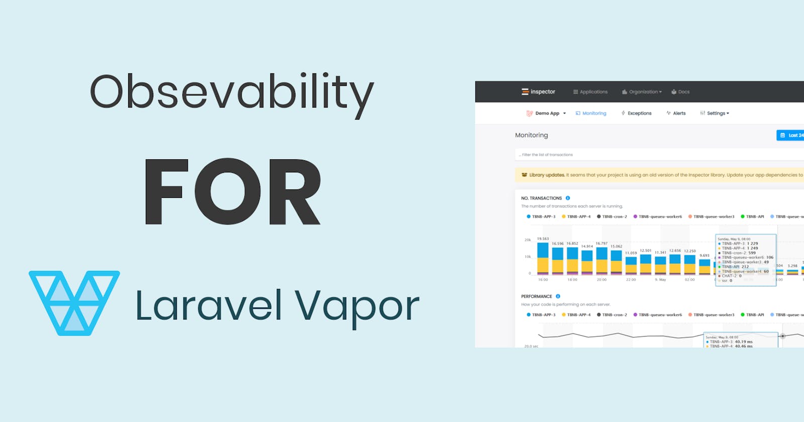 Laravel Vapor application observability with Inspector