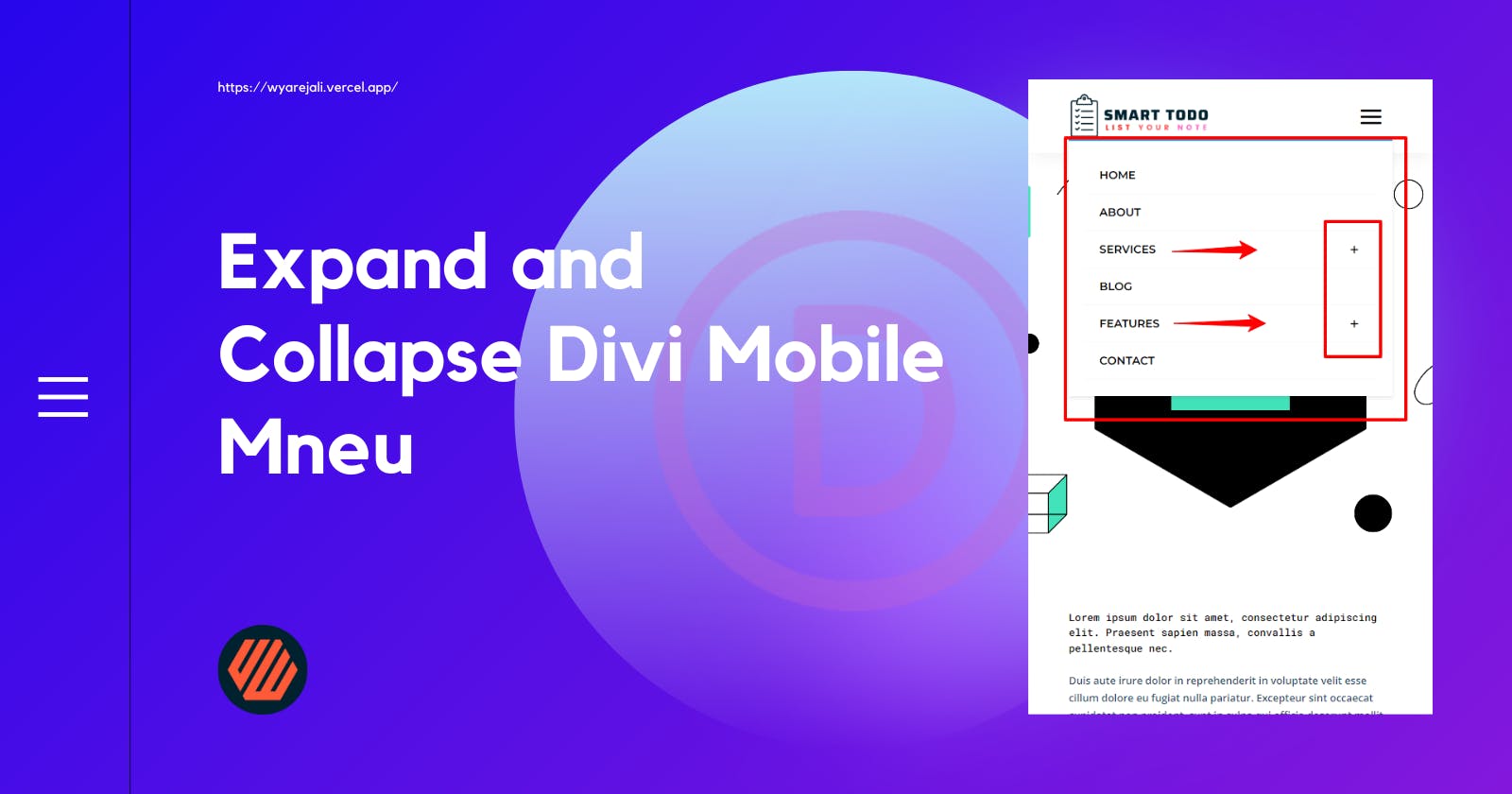 How To Collapse and Expands Divi Mobile Menu Submenus in a beautiful way