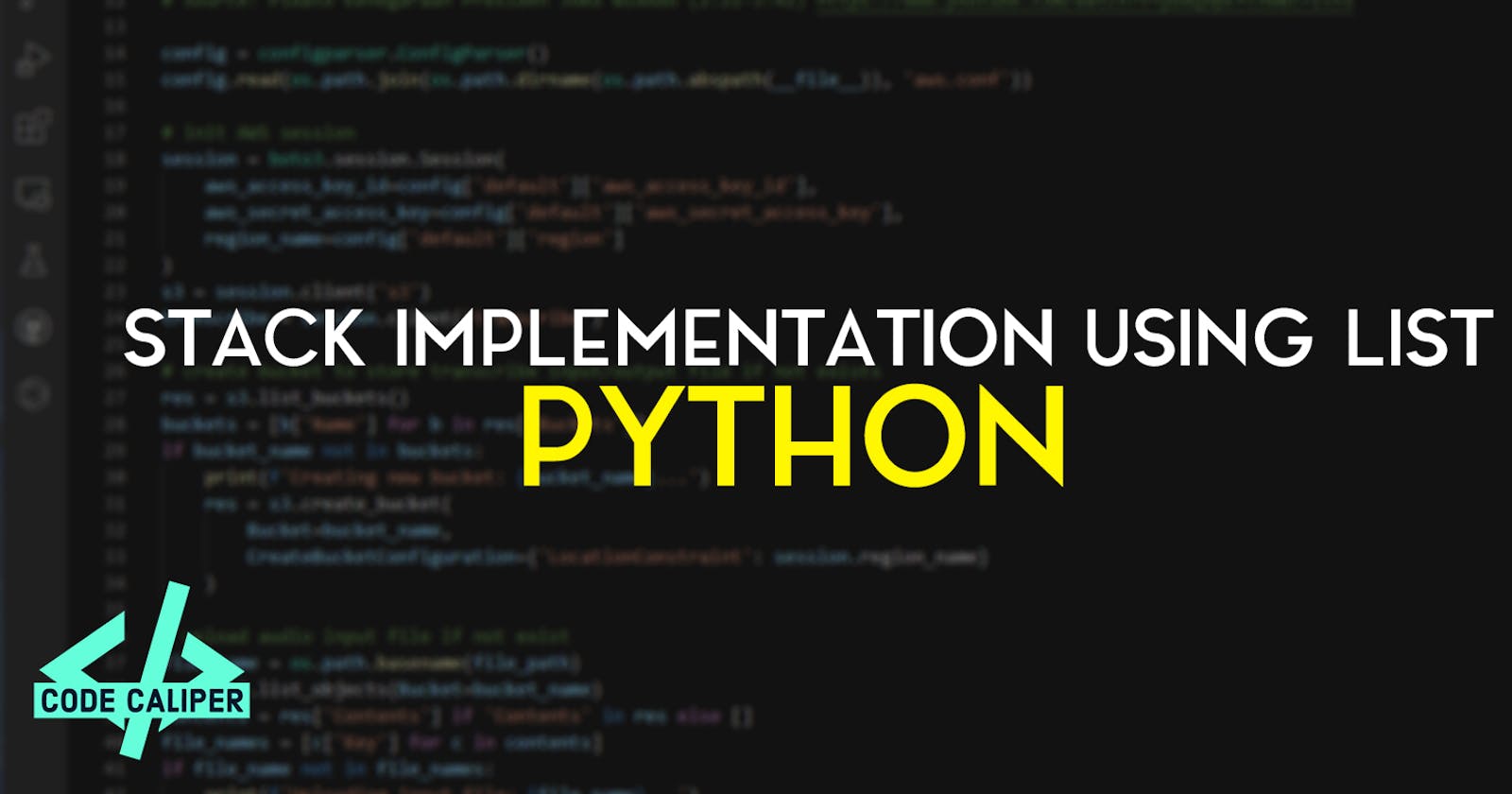 Stack Implementation Using List In Python