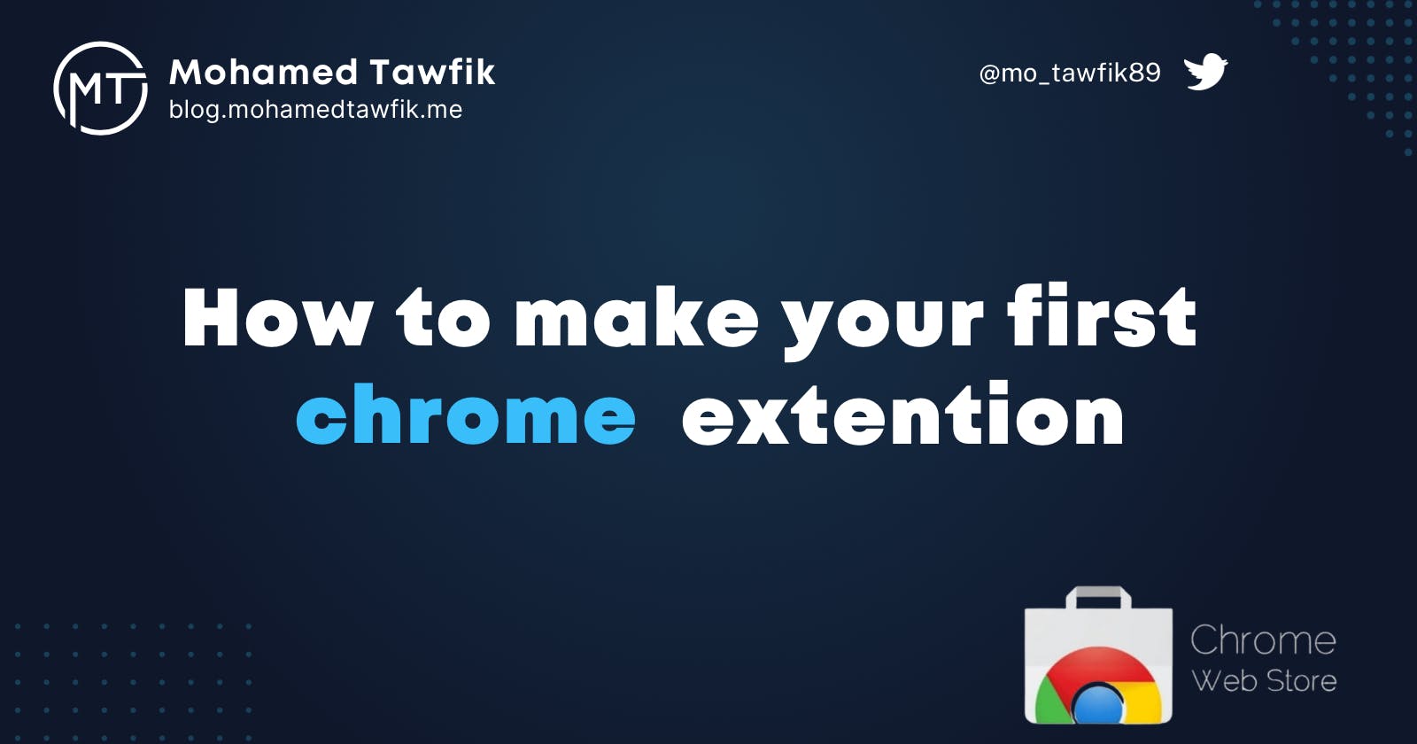 How to make your first chrome extension