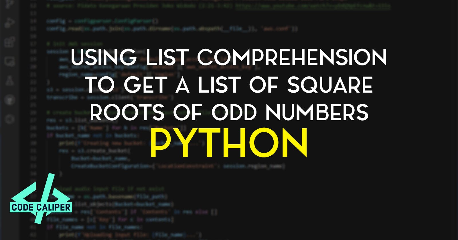 Using List Comprehension to Get a List of Square Roots of Odd Numbers in Python