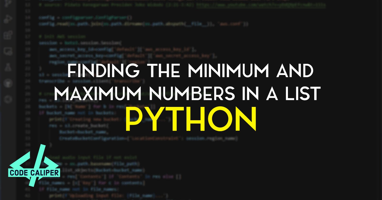 Finding the Minimum and Maximum Numbers in a List with Python