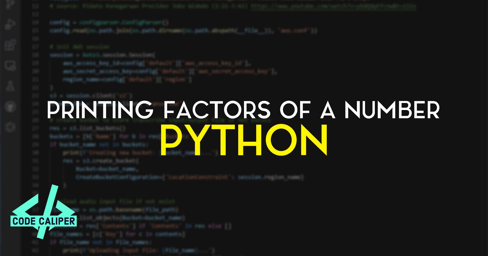 Printing Factors of a Number in Python