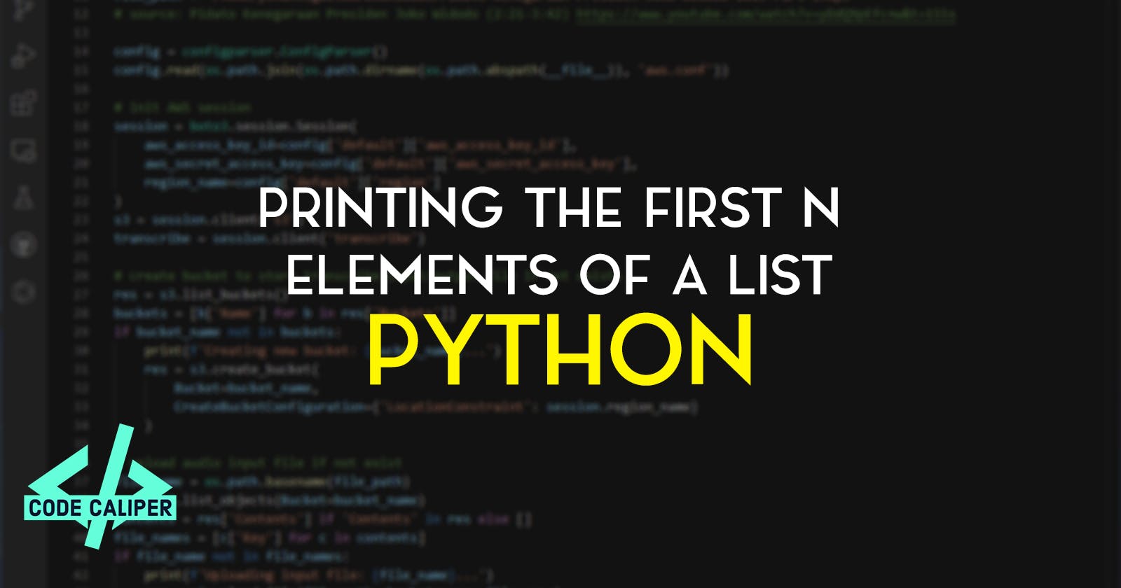 Printing the First N Elements of a List in Python