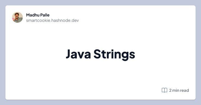 Java Strings