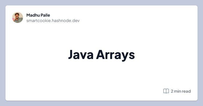 Java Arrays