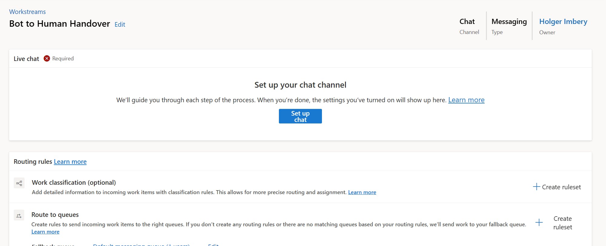Figure 24: see "live chat required" message