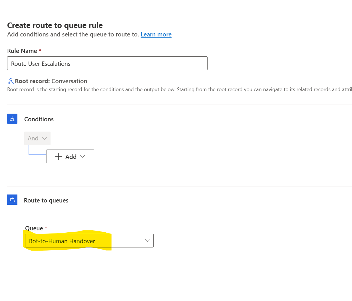 Figure 29: create a rule