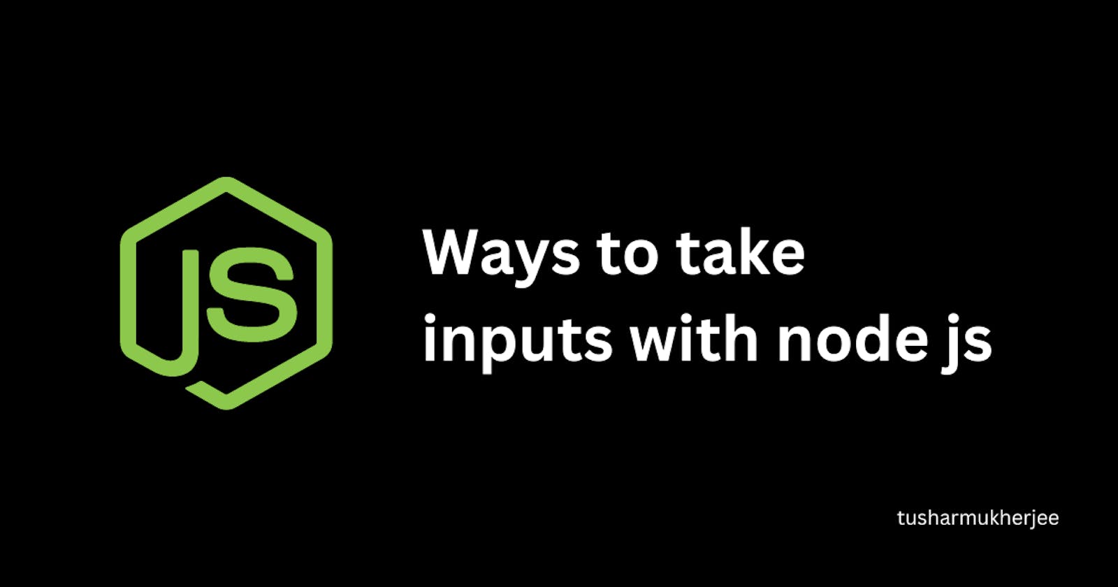 Ways to get input from node js command line program.