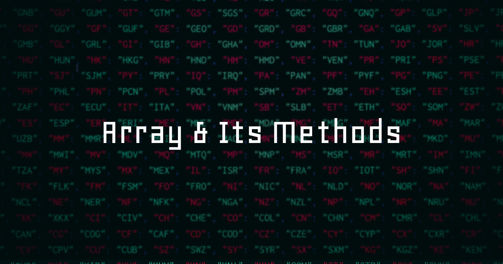 Array and its methods