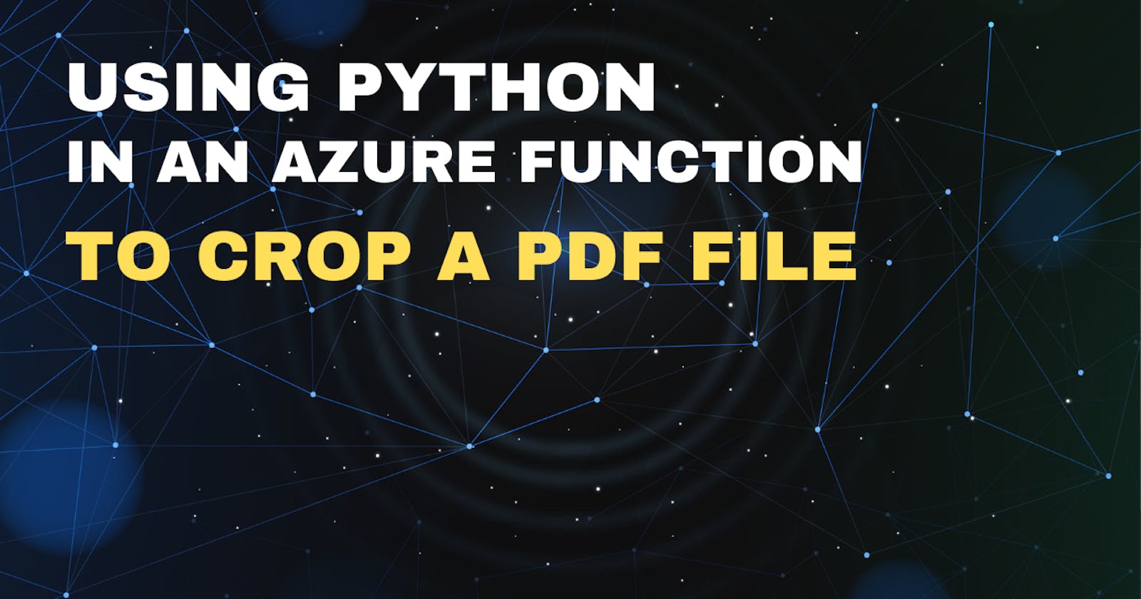 Using Python in an Azure Function to crop a PDF file