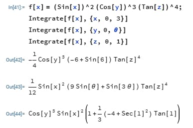 Integration with limits in Wolfram Mathematica.