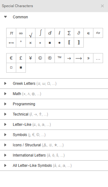 Special Characters in Wolfram Mathematica
