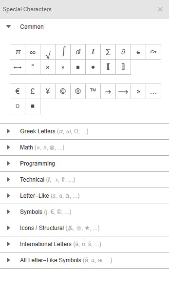 Special Characters in Wolfram Mathematica
