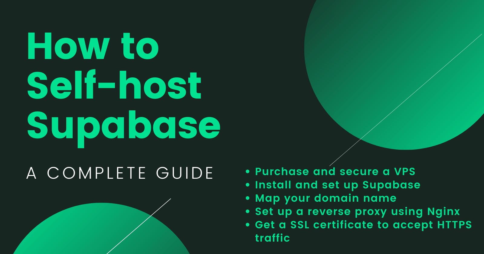 How to Self-host Supabase: A complete guide
