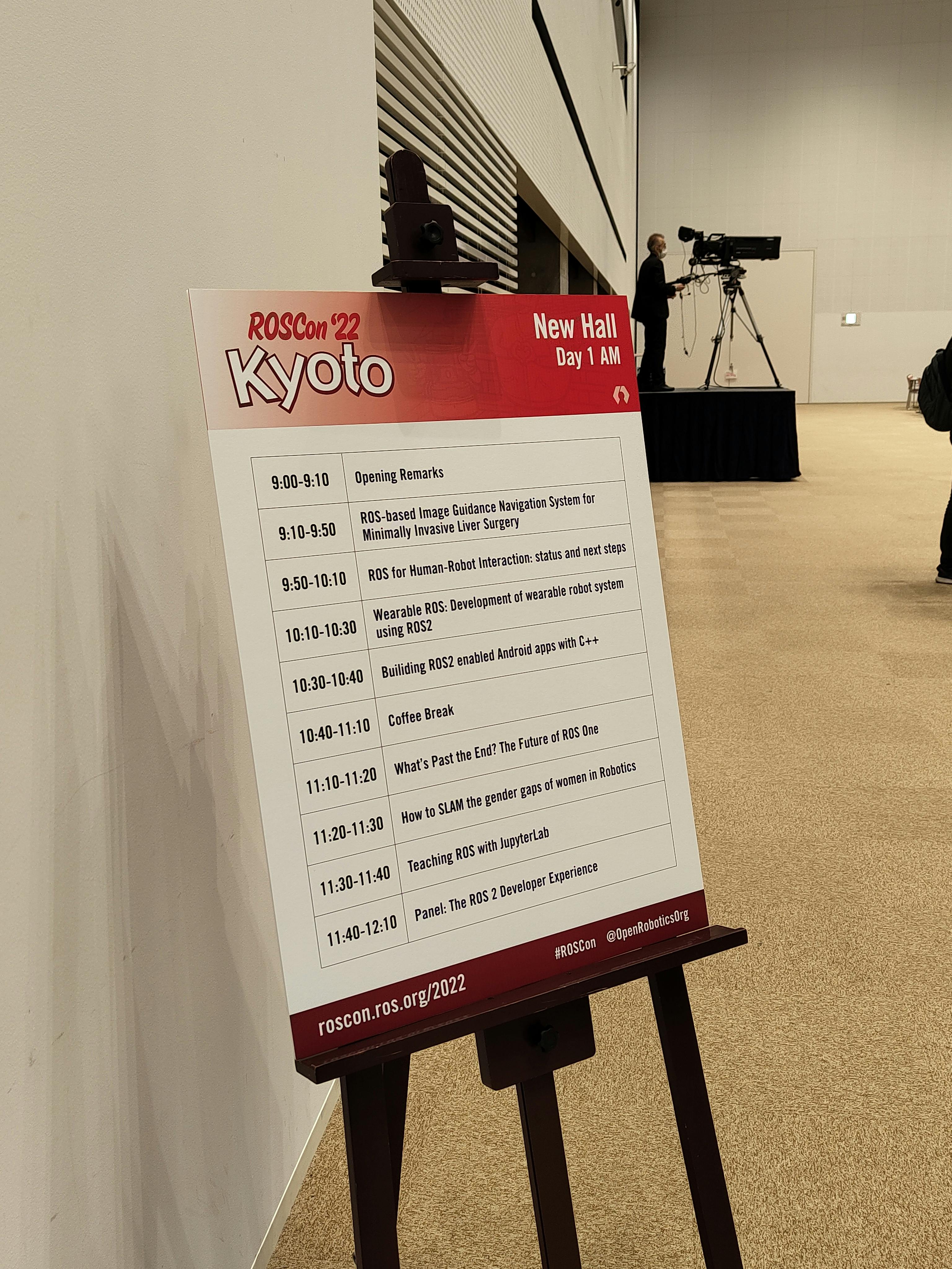 ROSCon 2022 Day 1 morning schedule