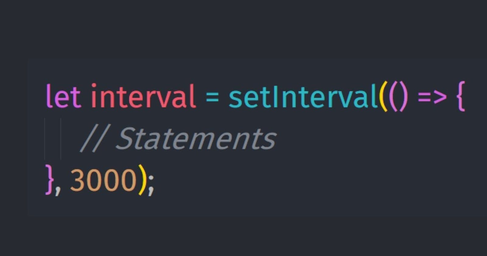 Window setInterval() in JavaScript