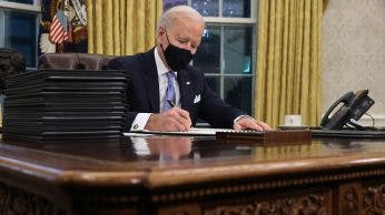 Biden Masked And Signing Executive Orders