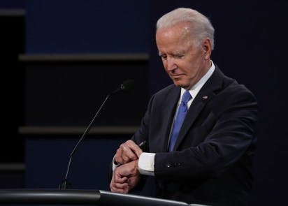 Biden Checking Watch During Belmont Debate