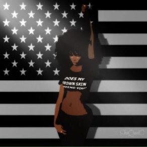 B&W American Flag, And The Black Female