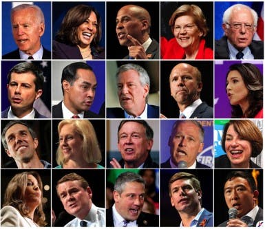 The 20 Democratic Candidates for 2020