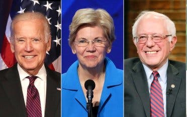 Biden, Warren & Sanders