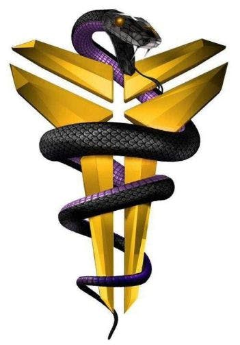 Kobe Bryant Black Mamba Lakers Logo