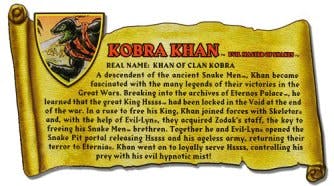 Kobra Khan MOTU Bio