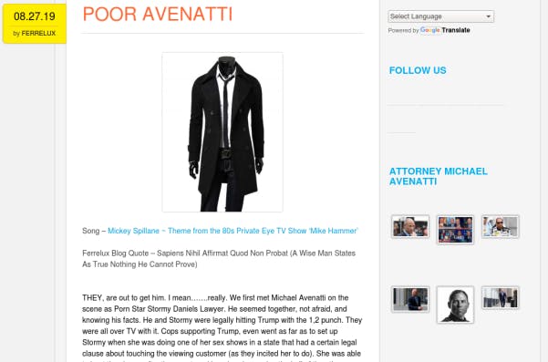 Ferrelux Homepage_Avenatti-Nike-Aug2019