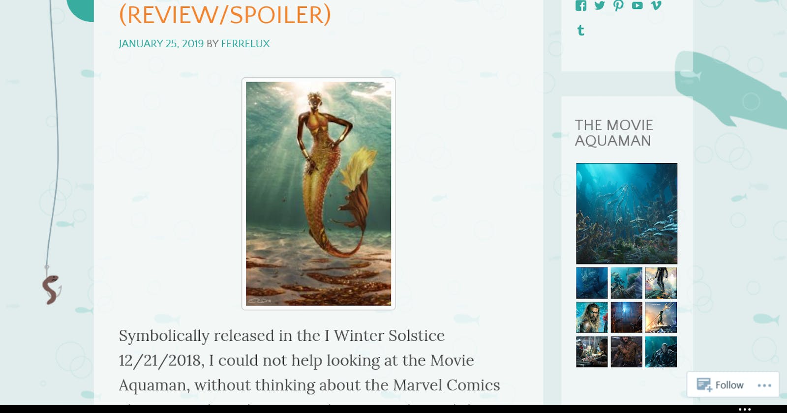 🐟 Aquaman 2018 (Review/Spoiler) 🐳