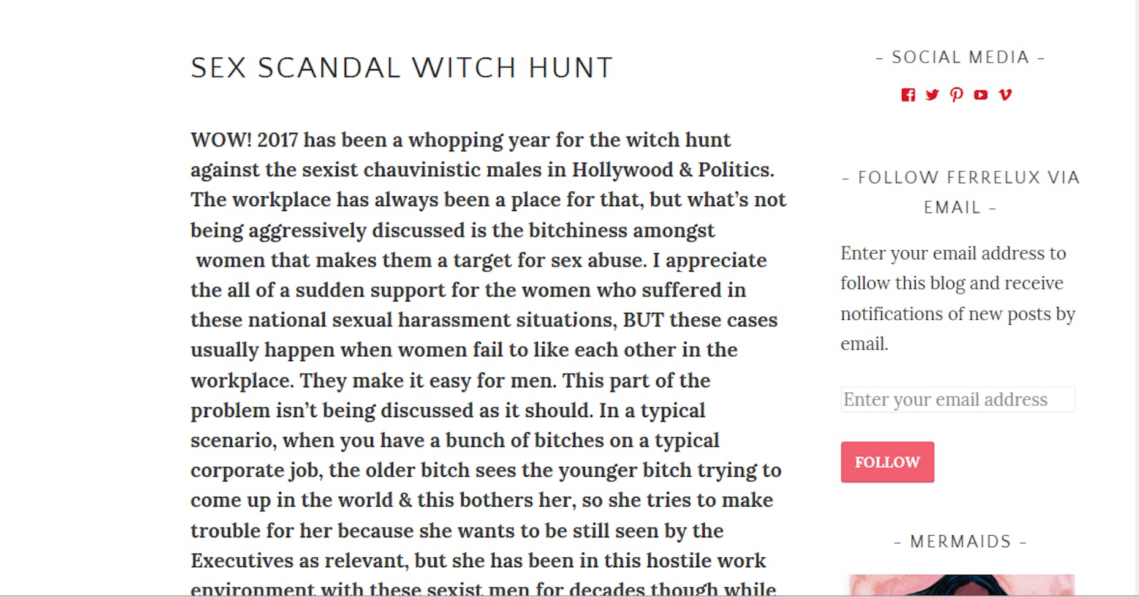 Sex Scandal Witch Hunt 👙🩲🏨
