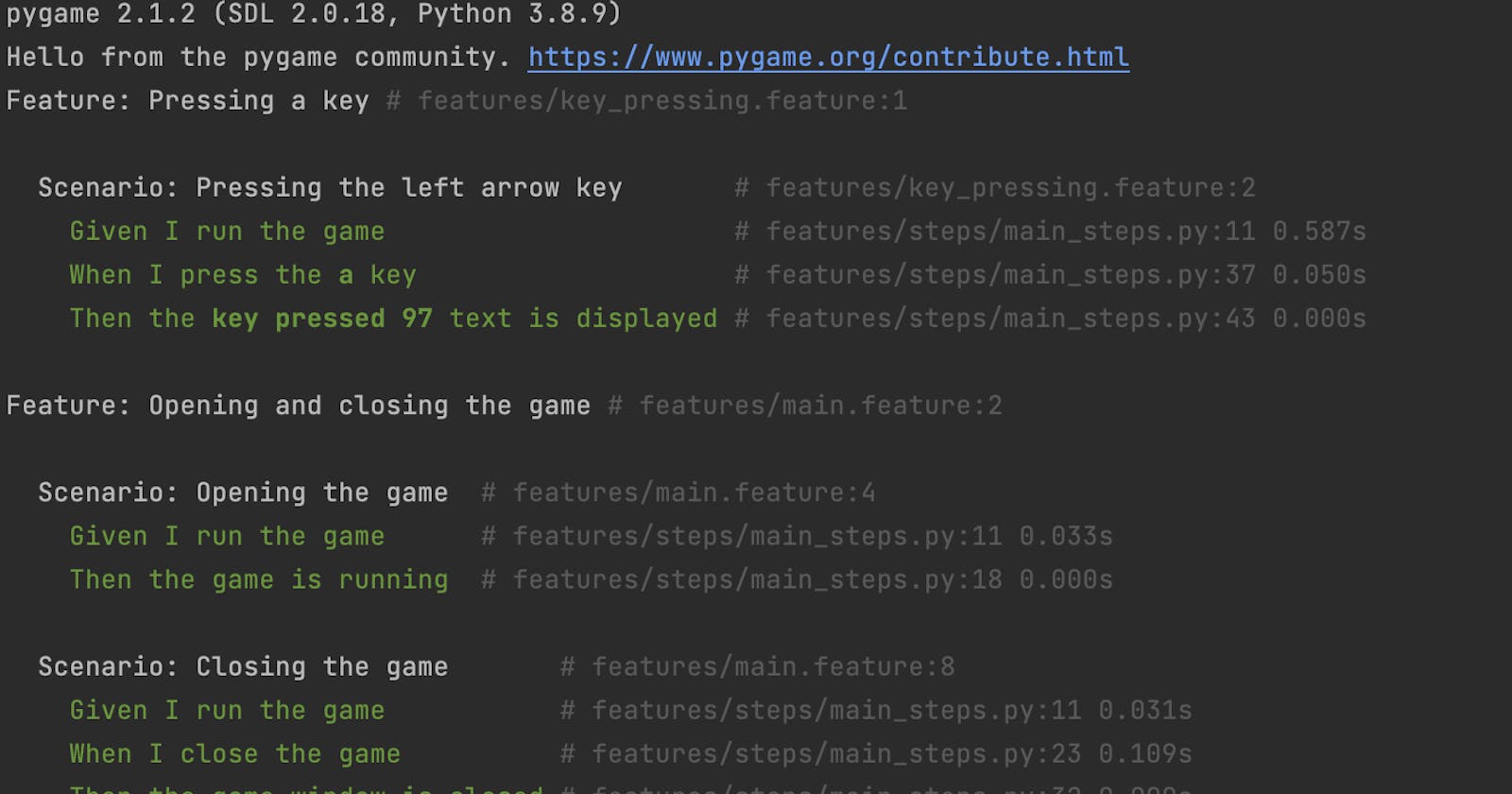 How to feature test your PyGame Game