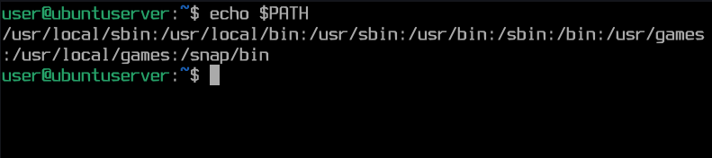 View your system path with the echo command. Make sure to prefix PATH with a $ symbol.