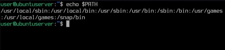 View your system path with the echo command. Make sure to prefix PATH with a $ symbol.