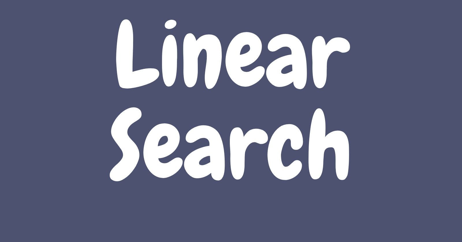 Linear Search In Arrays